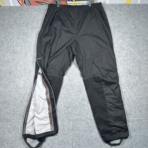 Harley Davidson Pants Mens Size XL 38x32 Black Nylon Adjustable Rain Windbreaker